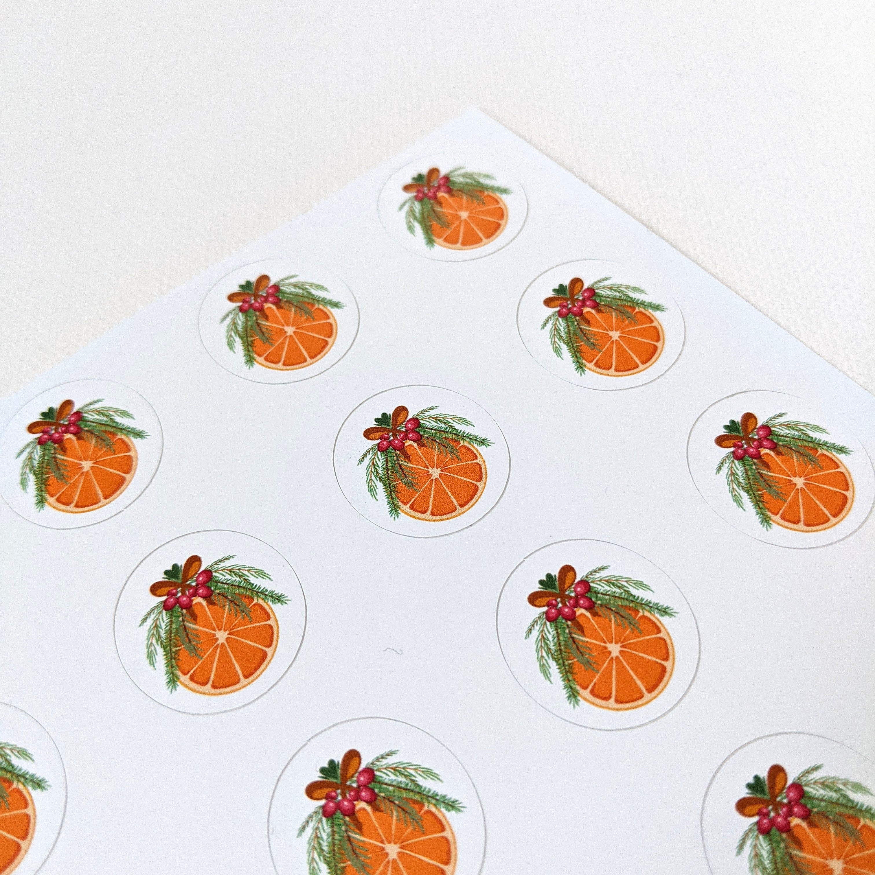 "Christmas Oranges" Blank Greeting Card, 4.25 x 5.5"